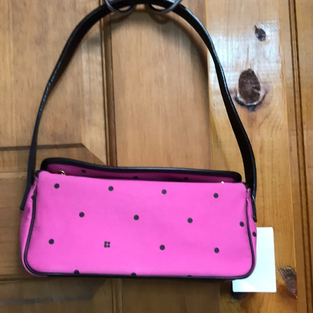 Kate Spade Mini Pink With Black Polka Dots Bag
